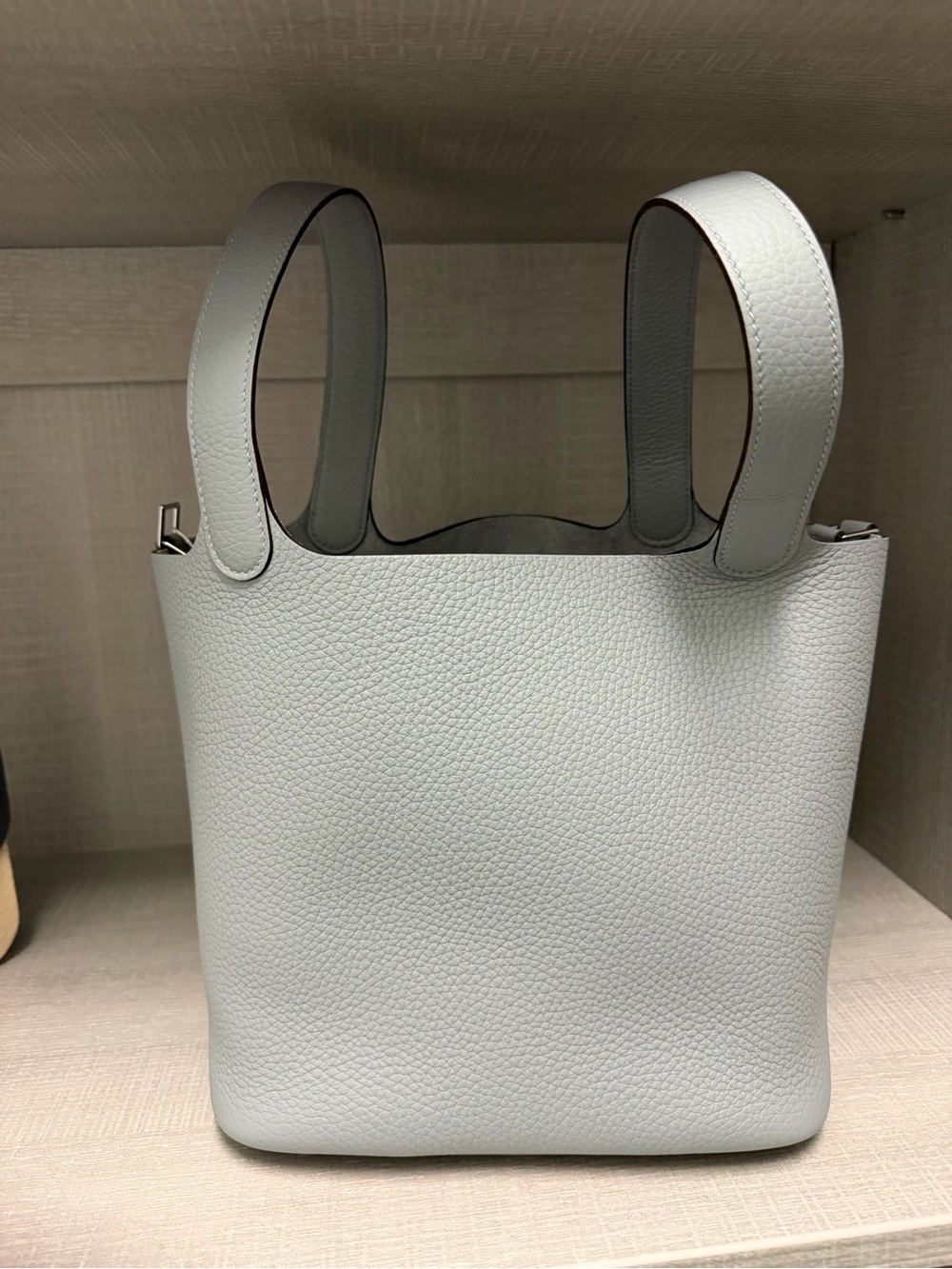 Hermes Picotin 22 Tote in Gris pantin  nwt phw